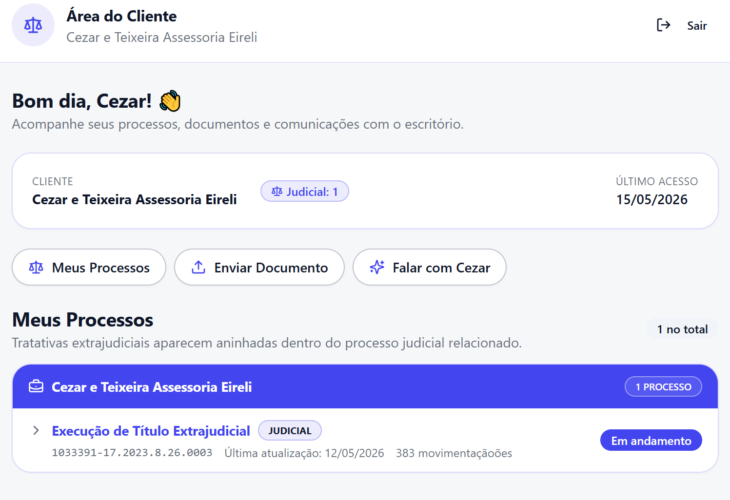Ticket aberto pelo cliente sendo delegado automaticamente ao responsável pelo caso